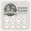 Search for food safety stickers Allergy alert
