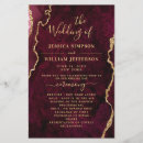 Search for burgundy and gold wedding programs Watercolor