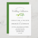 Search for olive branch wedding invitations Green