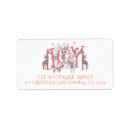 Search for winter animal return address labels Whimsical