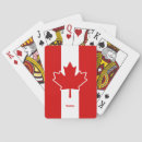 Recherche de drapeau rouge jeux de cartes Canadien
