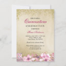 Search for pink gold quinceanera invitations Glitter
