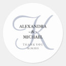 Search for modern monogram stickers Dusty blue