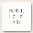 Search for love you coasters Black and white