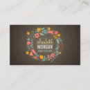 Search for wreath business cards Rustic