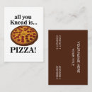 Recherche de pizza drôle cartes visite Italien
