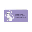 Search for cute cats return address labels Girl