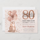 Search for birthday save the dates Rose gold