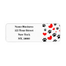 Search for animal paw print return address labels Pawprints