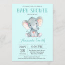 Search for teal elephant baby shower invitations Gender neutral
