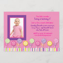 Search for candy shop birthday invitations Lollipop