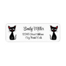 Search for cat cute return address labels Meow