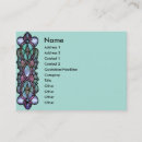 Search for stained glass business cards Green