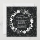 Search for black and white christmas invitations Wreath