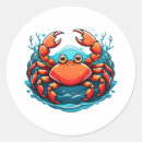 Search for funny crab stickers Crustacean