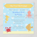 Search for crabs square invitations Under the sea