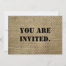 Search for fabric invitations Burlap