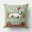 Search for dachshund christmas pillows Dachshund through the snow