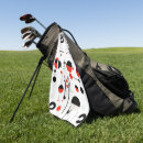 Search for red and black golf towels White