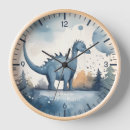 Search for kids dinosaur clocks Watercolor
