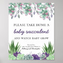 Search for succulent signs Baby shower