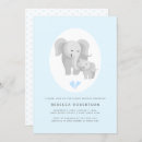 Search for light blue baby shower invitations Elephant