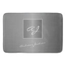 Search for metallic silver bath mats Monogrammed