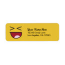 Search for emoticon return address labels Smile