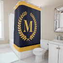 Search for navy blue gold shower curtains Classy