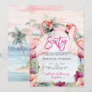 Search for flamingo birthday invitations Palm leaves