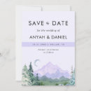 Search for mountain landscape save the dates Simple minimal