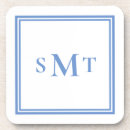 Search for blue coasters Monogrammed