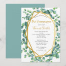 Search for girl boy first communion invitations Eucalyptus