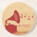 Recherche de notes musicales dessous de verres Vintage