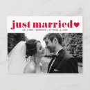 Search for simple typography postcards Just married