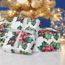 Search for holly berry wrapping paper Floral