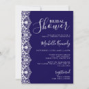 Search for navy blue bridal shower invitations Calligraphy script