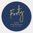 Search for forty birthday stickers Gold