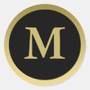 Search for monogram initial letter m stickers Gold
