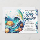 Search for coastal baby shower invitations Blue