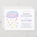 Search for raindrops baby shower invitations Rainbow