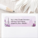 Search for purple iris return address labels Watercolor