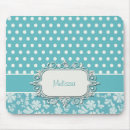 Recherche de pois turquoise tapis souris Fleurs