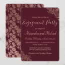Search for burgundy gold engagement party invitations Floral
