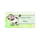 Search for cartoon cow return address labels Farm