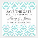 Search for blue damask wedding stickers Floral