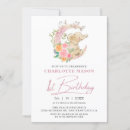 Search for moon 1st birthday invitations Cute