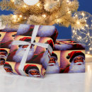 Search for old man wrapping paper Santa claus