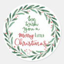 Search for merry little christmas stickers Green