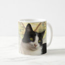 Search for black and white tuxedo cat mugs Pet